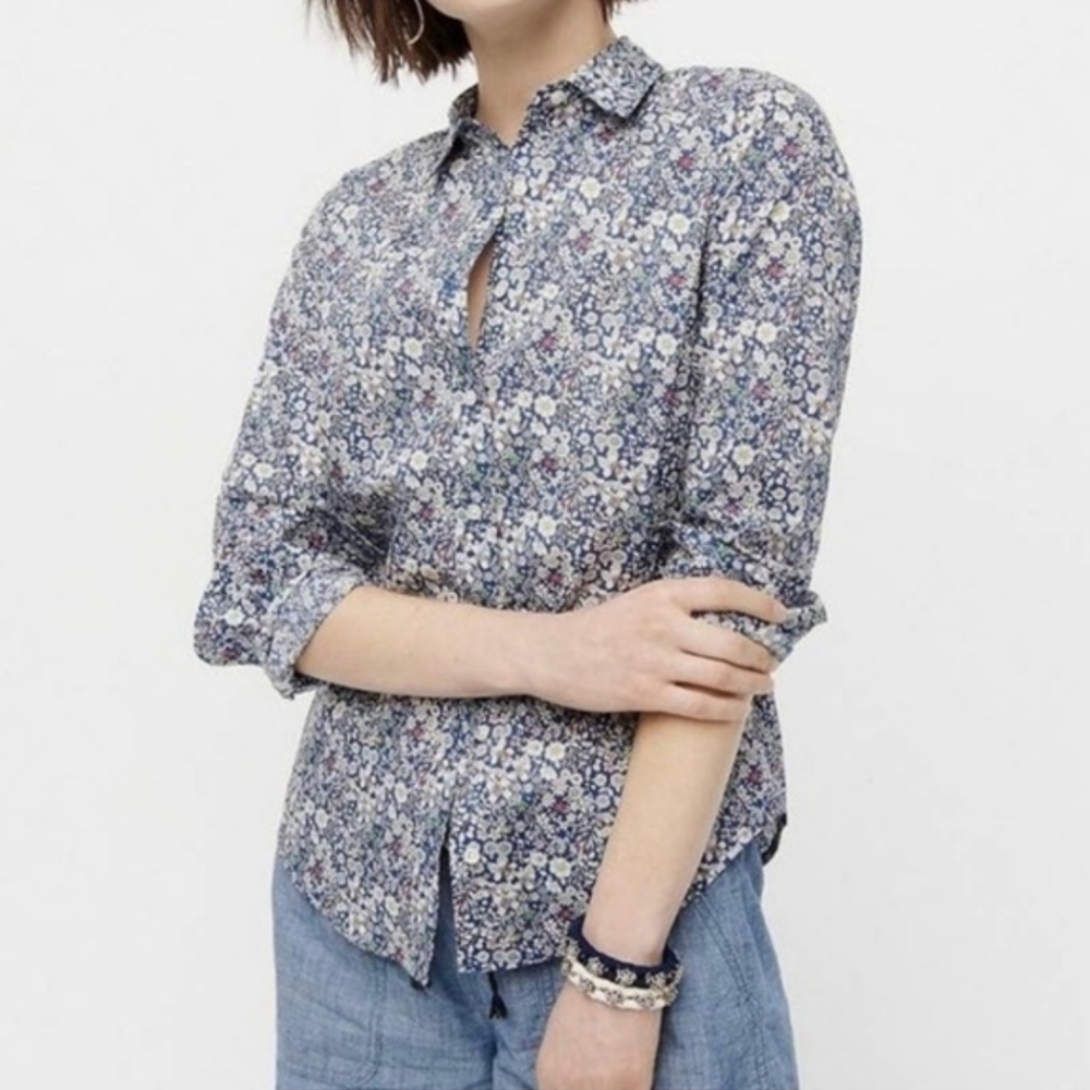 J Crew floral button down